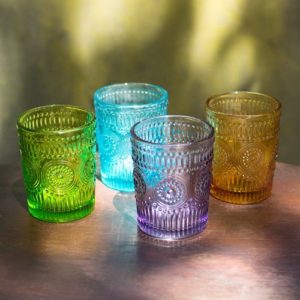 pressed glass tumbler